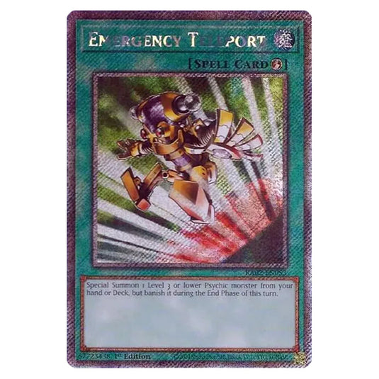 Emergency Teleport RA02-EN053 card from the Yu-Gi-Oh! set 25th Anniversary Rarity Collection II