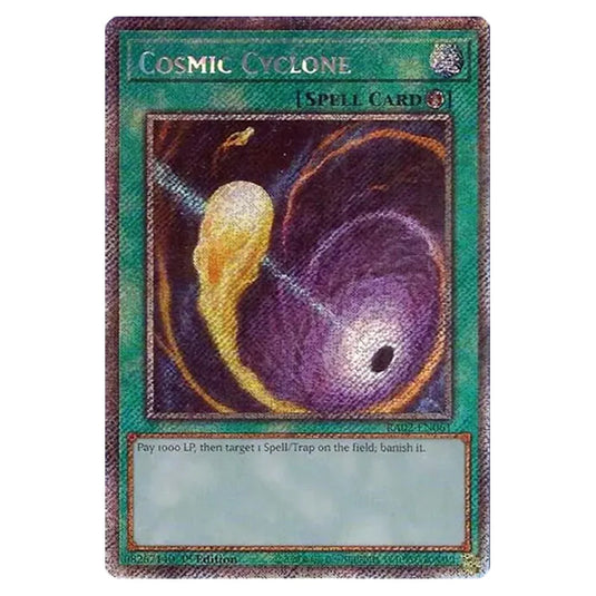 Cosmic Cyclone RA02-EN061 card from the Yu-Gi-Oh! set 25th Anniversary Rarity Collection II