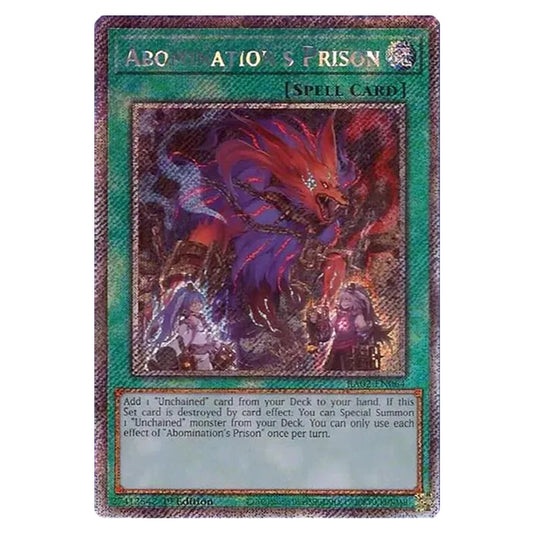 Abomination's Prison RA02-EN064 card from the Yu-Gi-Oh! set 25th Anniversary Rarity Collection II