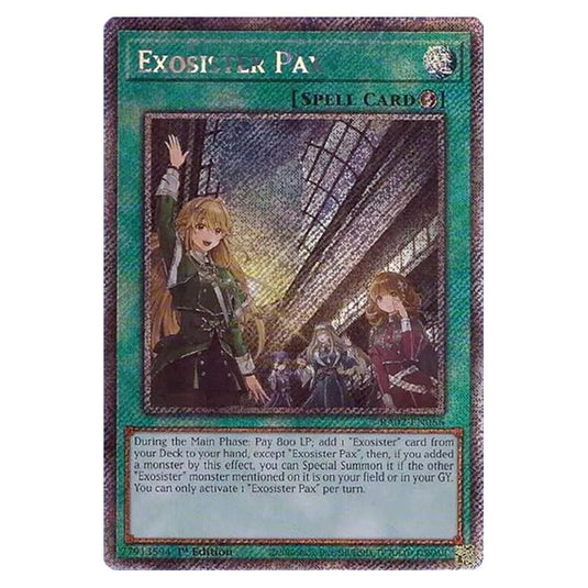 Exosister Pax RA02-EN066 card from the Yu-Gi-Oh! set 25th Anniversary Rarity Collection II