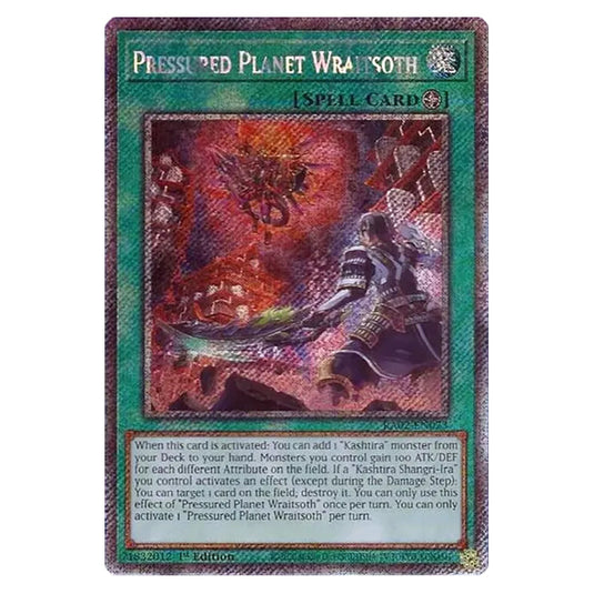 Pressured Planet Wraitsoth RA02-EN073 card from the Yu-Gi-Oh! set 25th Anniversary Rarity Collection II