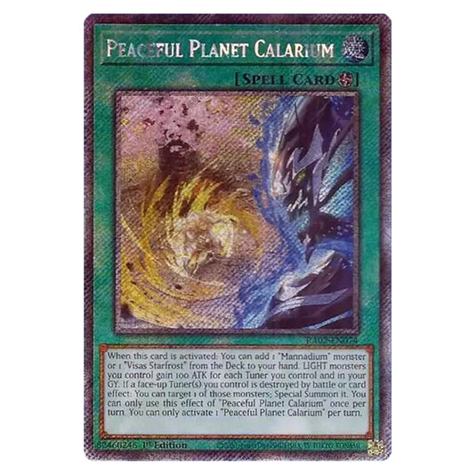 Peaceful Planet Calarium RA02-EN074 card from the Yu-Gi-Oh! set 25th Anniversary Rarity Collection II