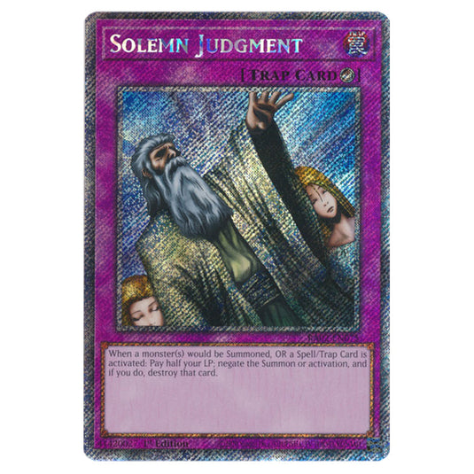 Solemn Judgment RA02-EN075 card from the Yu-Gi-Oh! set 25th Anniversary Rarity Collection II