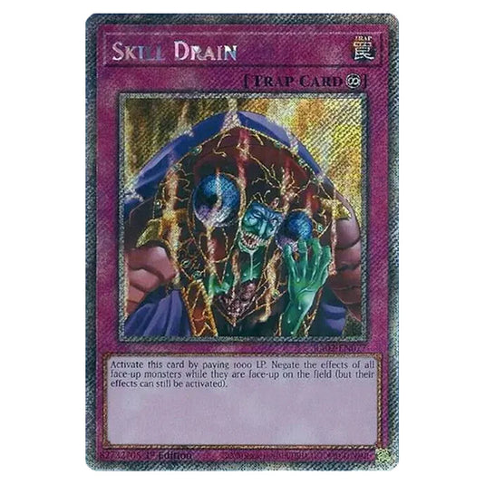 Skill Drain RA02-EN077 card from the Yu-Gi-Oh! set 25th Anniversary Rarity Collection II