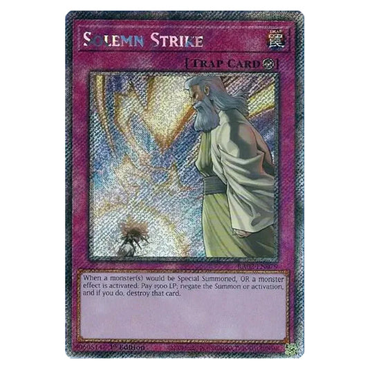 Solemn Strike RA02-EN079 card from the Yu-Gi-Oh! set 25th Anniversary Rarity Collection II