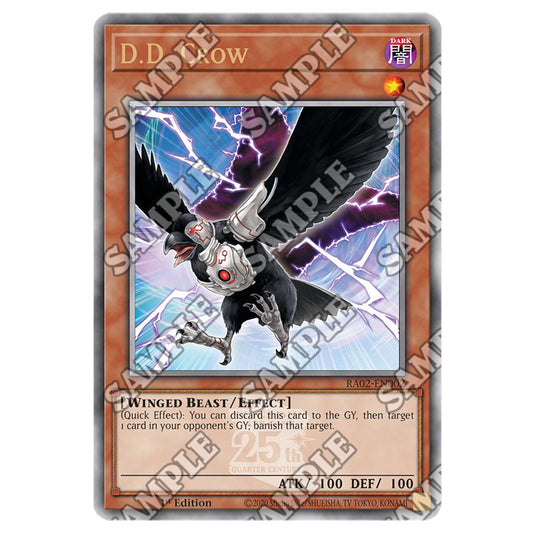 D.D. Crow RA02-EN002 card from the Yu-Gi-Oh! set 25th Anniversary Rarity Collection II