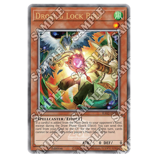 Droll & Lock Bird (Alternate Art) RA02-EN006a card from the Yu-Gi-Oh! set 25th Anniversary Rarity Collection II