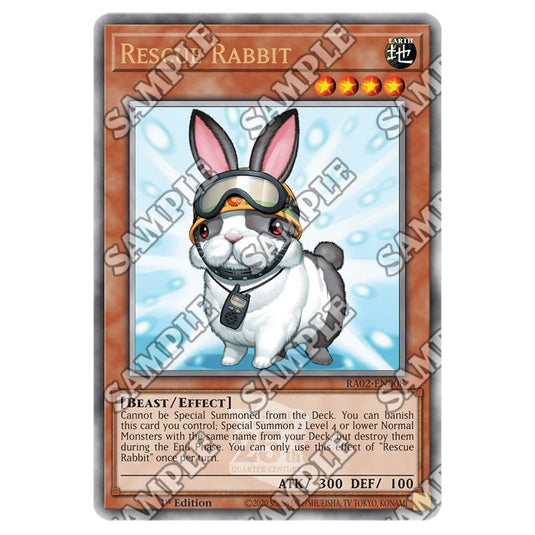 Rescue Rabbit RA02-EN008 card from the Yu-Gi-Oh! set 25th Anniversary Rarity Collection II