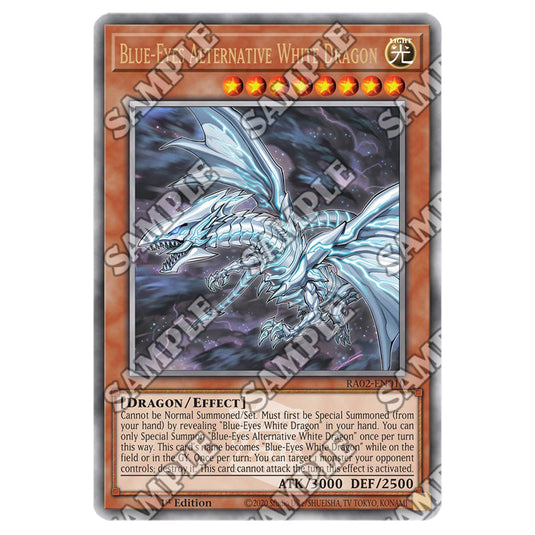 Blue-Eyes Alternative White Dragon RA02-EN010 card from the Yu-Gi-Oh! set 25th Anniversary Rarity Collection II