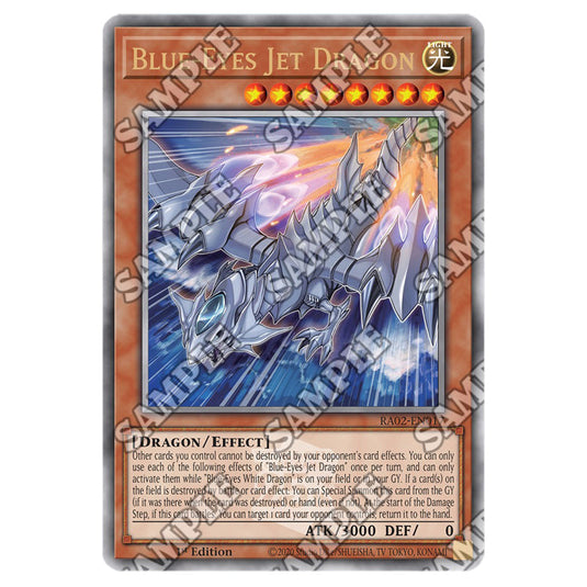 Blue-Eyes Jet Dragon RA02-EN017 card from the Yu-Gi-Oh! set 25th Anniversary Rarity Collection II