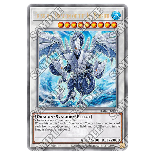 Trishula, Dragon of the Ice Barrier RA02-EN026 card from the Yu-Gi-Oh! set 25th Anniversary Rarity Collection II