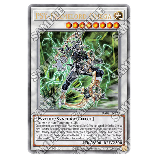 PSY-Framelord Omega RA02-EN028 card from the Yu-Gi-Oh! set 25th Anniversary Rarity Collection II