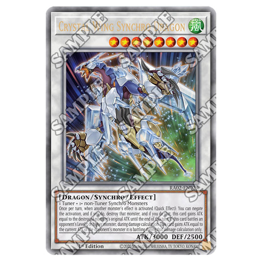 Crystal Wing Synchro Dragon RA02-EN029 card from the Yu-Gi-Oh! set 25th Anniversary Rarity Collection II