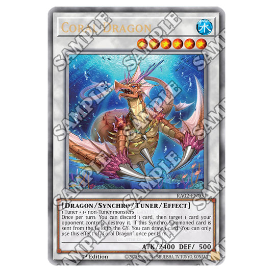 Coral Dragon RA02-EN031 card from the Yu-Gi-Oh! set 25th Anniversary Rarity Collection II