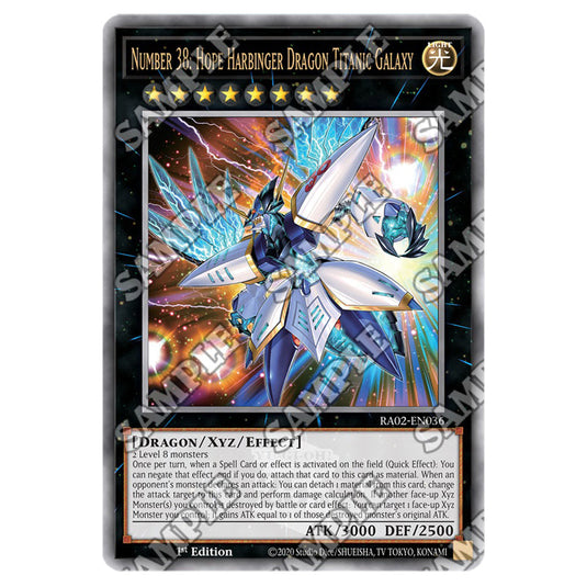 Number 38: Hope Harbinger Dragon Titanic Galaxy RA02-EN036 card from the Yu-Gi-Oh! set 25th Anniversary Rarity Collection II