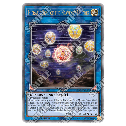 Hieratic Seal of the Heavenly Spheres RA02-EN039 card from the Yu-Gi-Oh! set 25th Anniversary Rarity Collection II