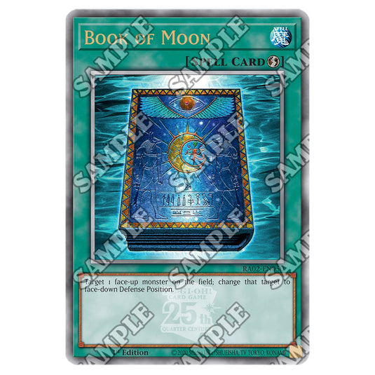 Book of Moon RA02-EN050 card from the Yu-Gi-Oh! set 25th Anniversary Rarity Collection II