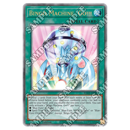 Bingo Machine, Go!!! RA02-EN062 card from the Yu-Gi-Oh! set 25th Anniversary Rarity Collection II