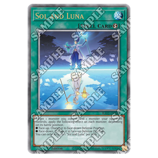 Sol and Luna RA02-EN068 card from the Yu-Gi-Oh! set 25th Anniversary Rarity Collection II