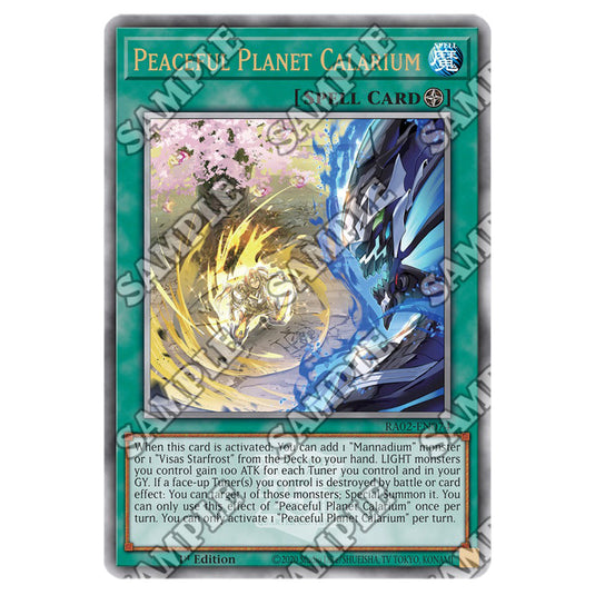 Peaceful Planet Calarium RA02-EN074 card from the Yu-Gi-Oh! set 25th Anniversary Rarity Collection II