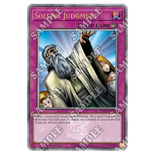 Solemn Judgment RA02-EN075 card from the Yu-Gi-Oh! set 25th Anniversary Rarity Collection II