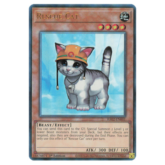 Rescue Cat RA02-EN001 card from the Yu-Gi-Oh! set 25th Anniversary Rarity Collection II