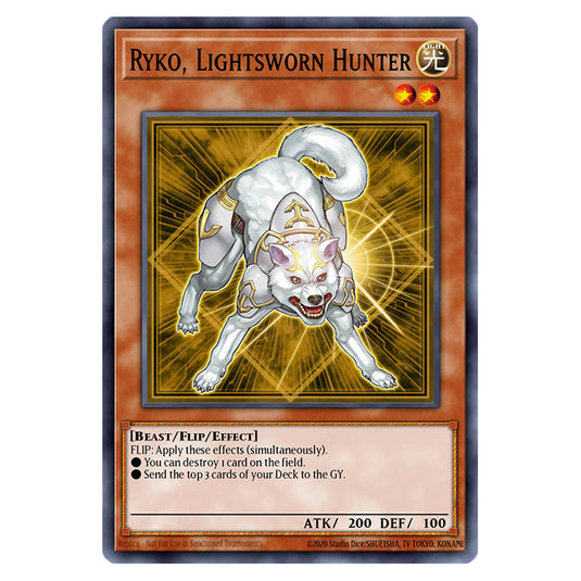 Ryko, Lightsworn Hunter RA02-EN003 card from the Yu-Gi-Oh! set 25th Anniversary Rarity Collection II