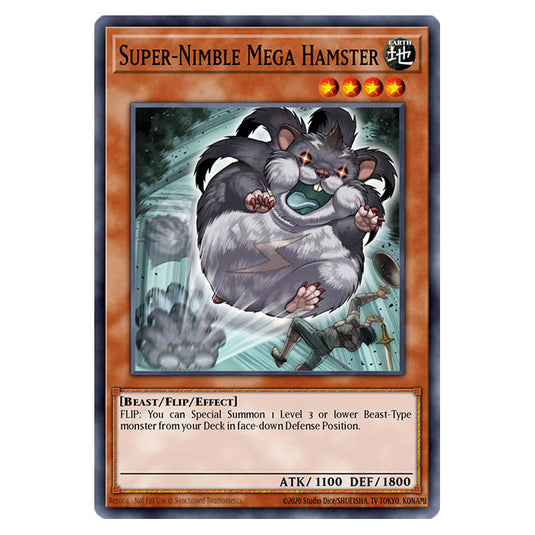 Super-Nimble Mega Hamster RA02-EN004 card from the Yu-Gi-Oh! set 25th Anniversary Rarity Collection II