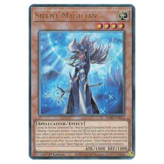 Silent Magician RA02-EN012 card from the Yu-Gi-Oh! set 25th Anniversary Rarity Collection II