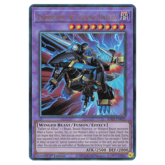 Rindbrumm the Striking Dragon RA02-EN025 card from the Yu-Gi-Oh! set 25th Anniversary Rarity Collection II