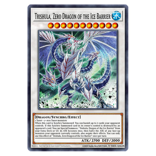 Trishula, Dragon of the Ice Barrier RA02-EN026 card from the Yu-Gi-Oh! set 25th Anniversary Rarity Collection II