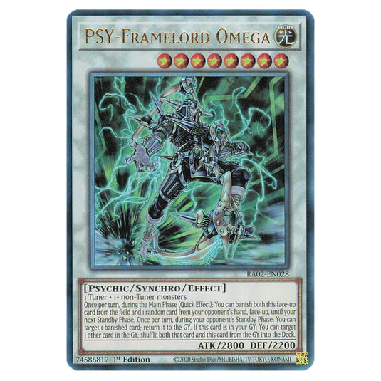 PSY-Framelord Omega RA02-EN028 card from the Yu-Gi-Oh! set 25th Anniversary Rarity Collection II