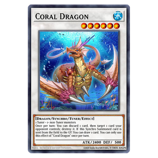 Coral Dragon RA02-EN031 card from the Yu-Gi-Oh! set 25th Anniversary Rarity Collection II