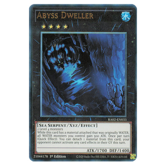 Abyss Dweller RA02-EN033 card from the Yu-Gi-Oh! set 25th Anniversary Rarity Collection II