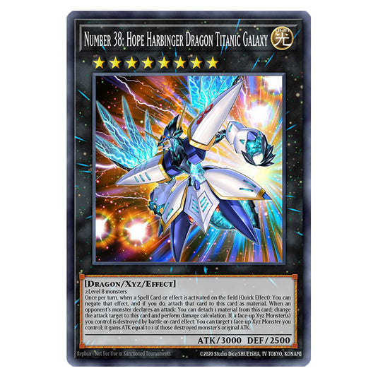 Number 38: Hope Harbinger Dragon Titanic Galaxy RA02-EN036 card from the Yu-Gi-Oh! set 25th Anniversary Rarity Collection II