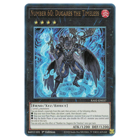 Number 60: Dugares the Timeless RA02-EN037 card from the Yu-Gi-Oh! set 25th Anniversary Rarity Collection II