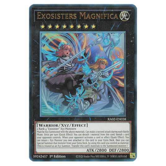 Exosisters Magnifica RA02-EN038 card from the Yu-Gi-Oh! set 25th Anniversary Rarity Collection II