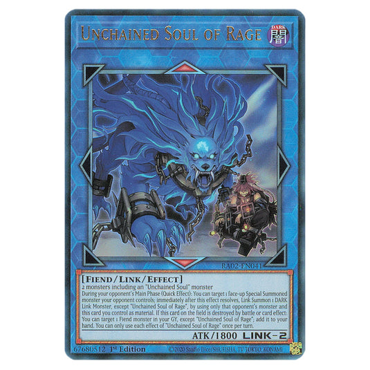 Unchained Soul of Rage RA02-EN041 card from the Yu-Gi-Oh! set 25th Anniversary Rarity Collection II