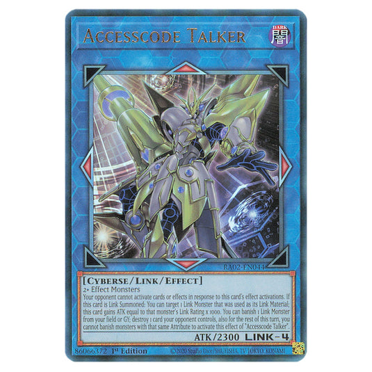 Accesscode Talker RA02-EN044 card from the Yu-Gi-Oh! set 25th Anniversary Rarity Collection II