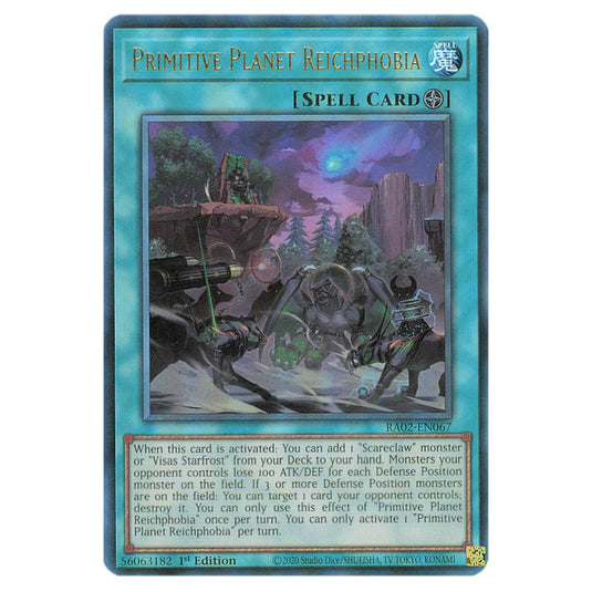 Primitive Planet Reichphobia RA02-EN067 card from the Yu-Gi-Oh! set 25th Anniversary Rarity Collection II