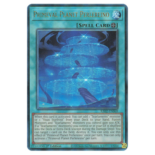 Primeval Planet Perlereino RA02-EN069 card from the Yu-Gi-Oh! set 25th Anniversary Rarity Collection II