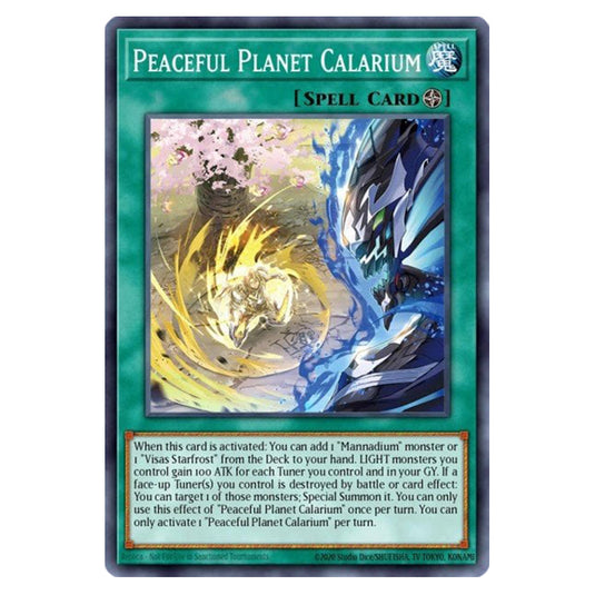 Peaceful Planet Calarium RA02-EN074 card from the Yu-Gi-Oh! set 25th Anniversary Rarity Collection II