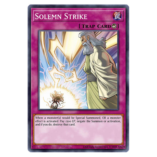 Solemn Strike RA02-EN079 card from the Yu-Gi-Oh! set 25th Anniversary Rarity Collection II