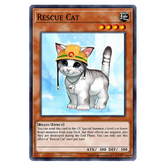 Rescue Cat RA02-EN001 card from the Yu-Gi-Oh! set 25th Anniversary Rarity Collection II