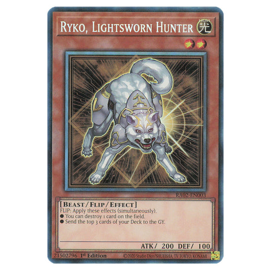 Ryko, Lightsworn Hunter RA02-EN003 card from the Yu-Gi-Oh! set 25th Anniversary Rarity Collection II