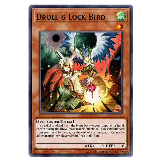 Droll & Lock Bird RA02-EN006 card from the Yu-Gi-Oh! set 25th Anniversary Rarity Collection II