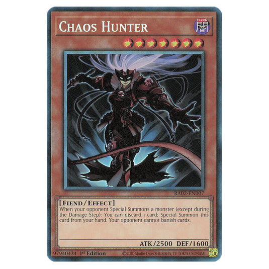 Chaos Hunter RA02-EN007 card from the Yu-Gi-Oh! set 25th Anniversary Rarity Collection II