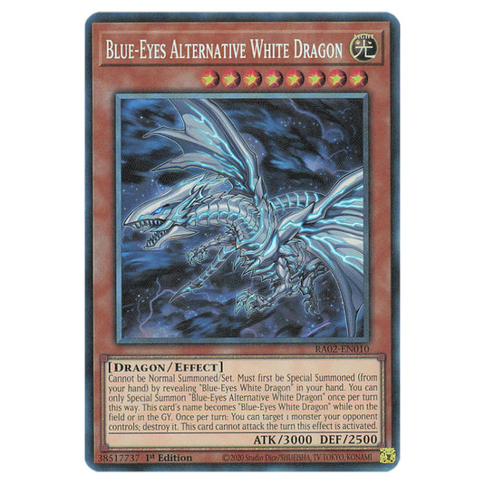 Blue-Eyes Alternative White Dragon RA02-EN010 card from the Yu-Gi-Oh! set 25th Anniversary Rarity Collection II