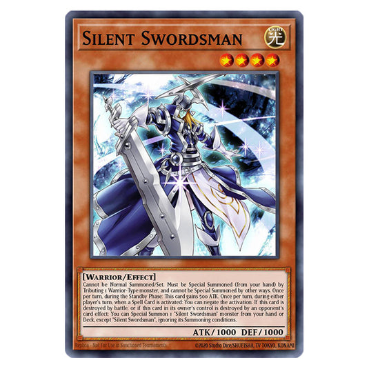 Silent Swordsman RA02-EN011 card from the Yu-Gi-Oh! set 25th Anniversary Rarity Collection II