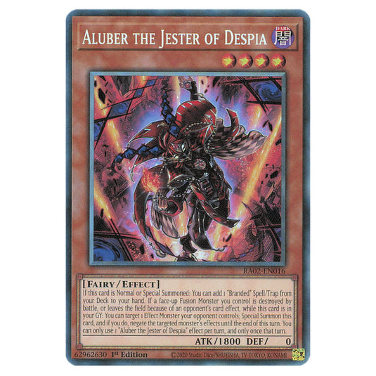 Aluber the Jester of Despia RA02-EN016 card from the Yu-Gi-Oh! set 25th Anniversary Rarity Collection II